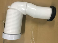 White Smooth Toilet Pan Connector , Discharge Mode 90 Degree Pan Connector